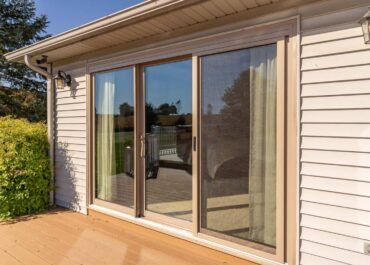 beautiful sliding patio door - brown lining